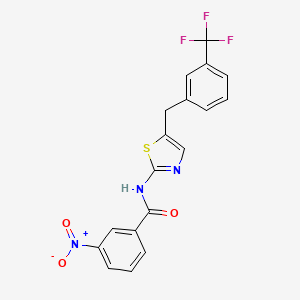 3-nitro-N-(5-(3-(trifluoromethyl)benzyl)thiazol-2-yl)benzamide
