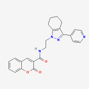 2-oxo-N-(2-(3-(pyridin-4-yl)-4,5,6,7-tetrahydro-1H-indazol-1-yl)ethyl)-2H-chromene-3-carboxamide