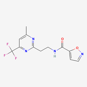 N-(2-(4-methyl-6-(trifluoromethyl)pyrimidin-2-yl)ethyl)isoxazole-5-carboxamide