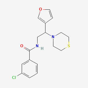 3-chloro-N-(2-(furan-3-yl)-2-thiomorpholinoethyl)benzamide