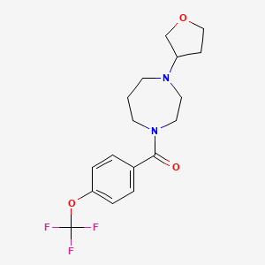 (4-(Tetrahydrofuran-3-yl)-1,4-diazepan-1-yl)(4-(trifluoromethoxy)phenyl)methanone