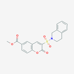 molecular formula C20H17NO6S B2430618 methyl 2-oxo-3-(1,2,3,4-tetrahydroisoquinoline-2-sulfonyl)-2H-chromene-6-carboxylate CAS No. 950281-74-0