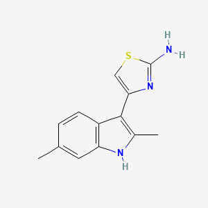 molecular formula C13H13N3S B2430747 4-(2,6-dimethyl-1H-indol-3-yl)-1,3-thiazol-2-amine CAS No. 382622-81-3