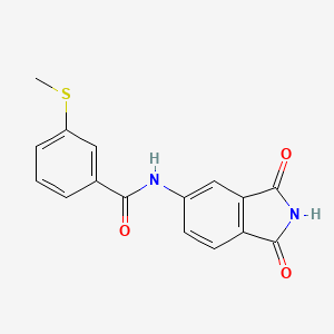 molecular formula C16H12N2O3S B2430749 N-(1,3-dioxo-2,3-dihydro-1H-isoindol-5-yl)-3-(methylsulfanyl)benzamide CAS No. 896340-61-7
