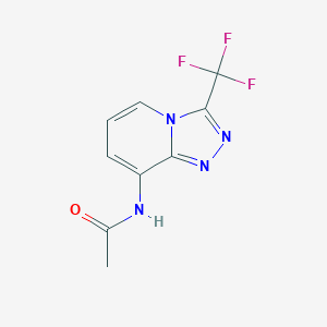 molecular formula C9H7F3N4O B2430777 N-[3-(trifluoromethyl)-[1,2,4]triazolo[4,3-a]pyridin-8-yl]acetamide CAS No. 672951-33-6