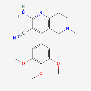 2-Amino-6-methyl-4-(3,4,5-trimethoxyphenyl)-5,6,7,8-tetrahydro-1,6-naphthyridine-3-carbonitrile