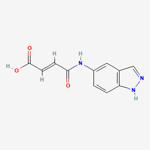 3-[(1H-indazol-5-yl)carbamoyl]prop-2-enoic acid