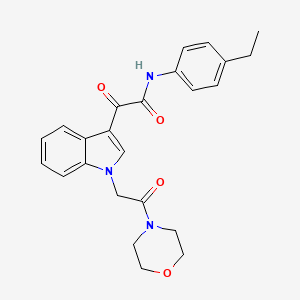 molecular formula C24H25N3O4 B2430786 N-(4-ethylphenyl)-2-(1-(2-morpholino-2-oxoethyl)-1H-indol-3-yl)-2-oxoacetamide CAS No. 872857-16-4
