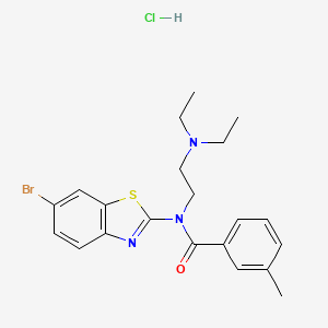 N-(6-bromobenzo[d]thiazol-2-yl)-N-(2-(diethylamino)ethyl)-3-methylbenzamide hydrochloride