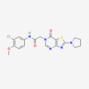 N-(3-chloro-4-methoxyphenyl)-2-(7-oxo-2-(pyrrolidin-1-yl)thiazolo[4,5-d]pyrimidin-6(7H)-yl)acetamide