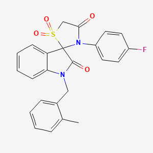 3'-(4-Fluorophenyl)-1-[(2-methylphenyl)methyl]-1,2-dihydrospiro[indole-3,2'-[1lambda6,3]thiazolidine]-1',1',2,4'-tetrone