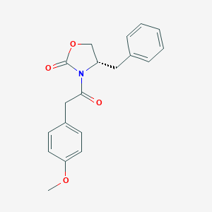 molecular formula C19H19NO4 B024308 (S)-4-Benzyl-3-[2-(4-methoxyphenyl)acetyl]-2-oxazolidinone CAS No. 143589-97-3
