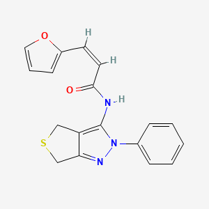 (Z)-3-(furan-2-yl)-N-(2-phenyl-4,6-dihydro-2H-thieno[3,4-c]pyrazol-3-yl)acrylamide