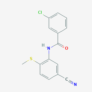 3-Chloro-N-(5-cyano-2-(methylsulfanyl)phenyl)benzenecarboxamide