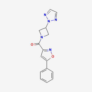 (5-Phenyl-1,2-oxazol-3-yl)-[3-(triazol-2-yl)azetidin-1-yl]methanone