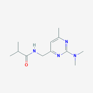 molecular formula C12H20N4O B2430817 N-((2-(dimethylamino)-6-methylpyrimidin-4-yl)methyl)isobutyramide CAS No. 1797814-26-6