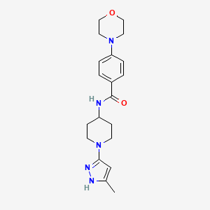 N-(1-(5-methyl-1H-pyrazol-3-yl)piperidin-4-yl)-4-morpholinobenzamide