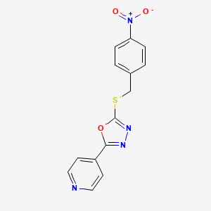 4-{5-[(4-Nitrobenzyl)sulfanyl]-1,3,4-oxadiazol-2-yl}pyridine