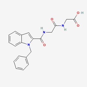 molecular formula C20H19N3O4 B2430833 N-[(1-benzyl-1H-indol-2-yl)carbonyl]glycylglycine CAS No. 1676079-06-3