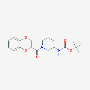 molecular formula C19H26N2O5 B2430835 tert-Butyl (1-(2,3-dihydrobenzo[b][1,4]dioxine-2-carbonyl)piperidin-3-yl)carbamate CAS No. 1353966-14-9