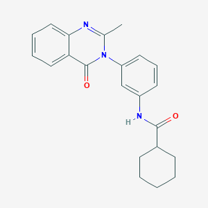molecular formula C22H23N3O2 B2430844 N-[3-(2-methyl-4-oxo-3,4-dihydroquinazolin-3-yl)phenyl]cyclohexanecarboxamide CAS No. 898420-12-7