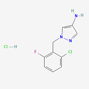 molecular formula C10H10Cl2FN3 B2430862 1-(2-Chloro-6-fluorobenzyl)-1H-pyrazol-4-amine hydrochloride CAS No. 1147198-88-6