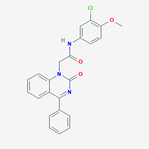 molecular formula C23H18ClN3O3 B2430868 N-(3-chloro-4-methoxyphenyl)-2-(2-oxo-4-phenyl-1,2-dihydroquinazolin-1-yl)acetamide CAS No. 941877-07-2