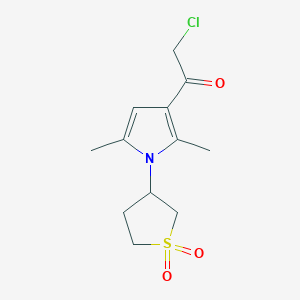 molecular formula C12H16ClNO3S B2430884 3-[3-(2-chloroacetyl)-2,5-dimethyl-1H-pyrrol-1-yl]-1lambda6-thiolane-1,1-dione CAS No. 782462-71-9