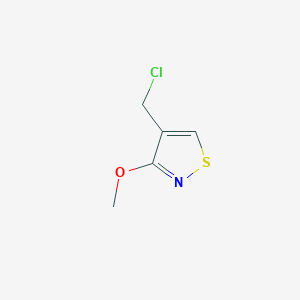 molecular formula C5H6ClNOS B2430886 4-(Chloromethyl)-3-methoxy-1,2-thiazole CAS No. 2089255-61-6