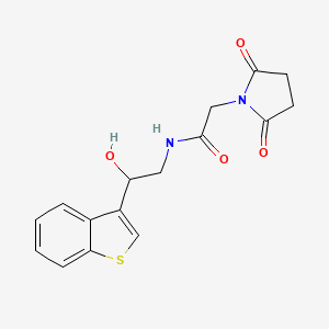 molecular formula C16H16N2O4S B2430888 N-[2-(1-benzothiophen-3-yl)-2-hydroxyethyl]-2-(2,5-dioxopyrrolidin-1-yl)acetamide CAS No. 2034256-59-0