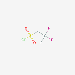 molecular formula C3H5ClF2O2S B2430902 2,2-Difluoropropane-1-sulfonyl chloride CAS No. 1779953-86-4