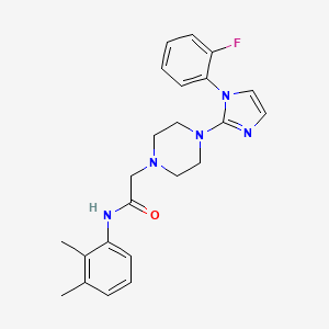 molecular formula C23H26FN5O B2430913 N-(2,3-dimethylphenyl)-2-(4-(1-(2-fluorophenyl)-1H-imidazol-2-yl)piperazin-1-yl)acetamide CAS No. 1021071-44-2