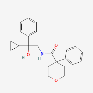 molecular formula C23H27NO3 B2430916 N-(2-CYCLOPROPYL-2-HYDROXY-2-PHENYLETHYL)-4-PHENYLOXANE-4-CARBOXAMIDE CAS No. 1421442-75-2