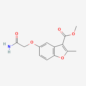 molecular formula C13H13NO5 B2430928 Methyl 5-(carbamoylmethoxy)-2-methyl-1-benzofuran-3-carboxylate CAS No. 300674-01-5