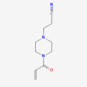 molecular formula C10H15N3O B2430953 3-[4-(Prop-2-enoyl)piperazin-1-yl]propanenitrile CAS No. 1546059-56-6
