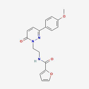 molecular formula C18H17N3O4 B2430955 N-(2-(3-(4-methoxyphenyl)-6-oxopyridazin-1(6H)-yl)ethyl)furan-2-carboxamide CAS No. 923194-59-6