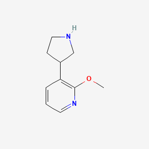 molecular formula C10H14N2O B2430978 2-Methoxy-3-(pyrrolidin-3-yl)pyridine CAS No. 1008112-13-7