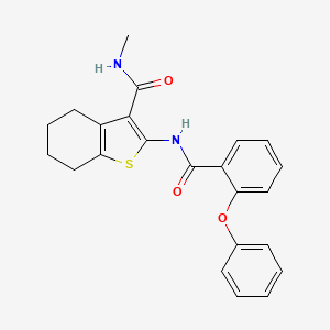 molecular formula C23H22N2O3S B2431031 N-methyl-2-(2-phenoxybenzamido)-4,5,6,7-tetrahydro-1-benzothiophene-3-carboxamide CAS No. 892983-43-6