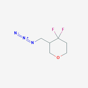 molecular formula C6H9F2N3O B2431107 3-(Azidomethyl)-4,4-difluorooxane CAS No. 2361644-33-7