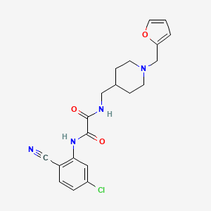 molecular formula C20H21ClN4O3 B2431118 N-(5-chloro-2-cyanophenyl)-N'-({1-[(furan-2-yl)methyl]piperidin-4-yl}methyl)ethanediamide CAS No. 953230-14-3