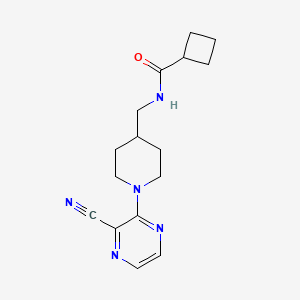 N-((1-(3-cyanopyrazin-2-yl)piperidin-4-yl)methyl)cyclobutanecarboxamide