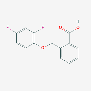 molecular formula C14H10F2O3 B2431178 2-[(2,4-Difluorophenoxy)methyl]benzoic acid CAS No. 832738-20-2
