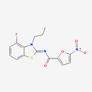 N-(4-fluoro-3-propyl-1,3-benzothiazol-2-ylidene)-5-nitrofuran-2-carboxamide