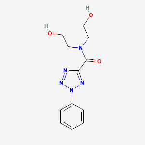 molecular formula C12H15N5O3 B2431185 N,N-bis(2-hydroxyethyl)-2-phenyl-2H-tetrazole-5-carboxamide CAS No. 1396847-79-2