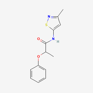 molecular formula C13H14N2O2S B2431204 N-(3-methyl-1,2-thiazol-5-yl)-2-phenoxypropanamide CAS No. 1234930-93-8