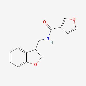 molecular formula C14H13NO3 B2431216 N-[(2,3-dihydro-1-benzofuran-3-yl)methyl]furan-3-carboxamide CAS No. 2097898-72-9