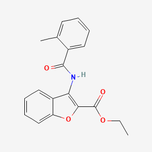 molecular formula C19H17NO4 B2431224 Ethyl 3-(2-methylbenzamido)benzofuran-2-carboxylate CAS No. 847405-61-2
