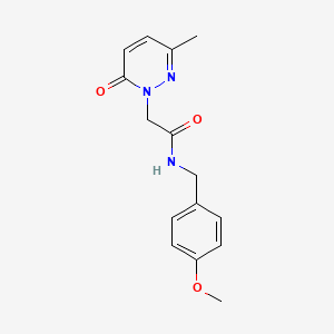 molecular formula C15H17N3O3 B2431229 N-(4-methoxybenzyl)-2-(3-methyl-6-oxopyridazin-1(6H)-yl)acetamide CAS No. 1235324-94-3