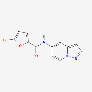 molecular formula C12H8BrN3O2 B2431245 5-bromo-N-(pyrazolo[1,5-a]pyridin-5-yl)furan-2-carboxamide CAS No. 2034547-51-6