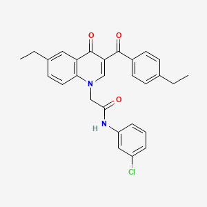 N-(3-chlorophenyl)-2-(6-ethyl-3-(4-ethylbenzoyl)-4-oxoquinolin-1(4H)-yl)acetamide